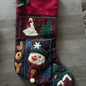 Festive Snowman Christmas Stocking